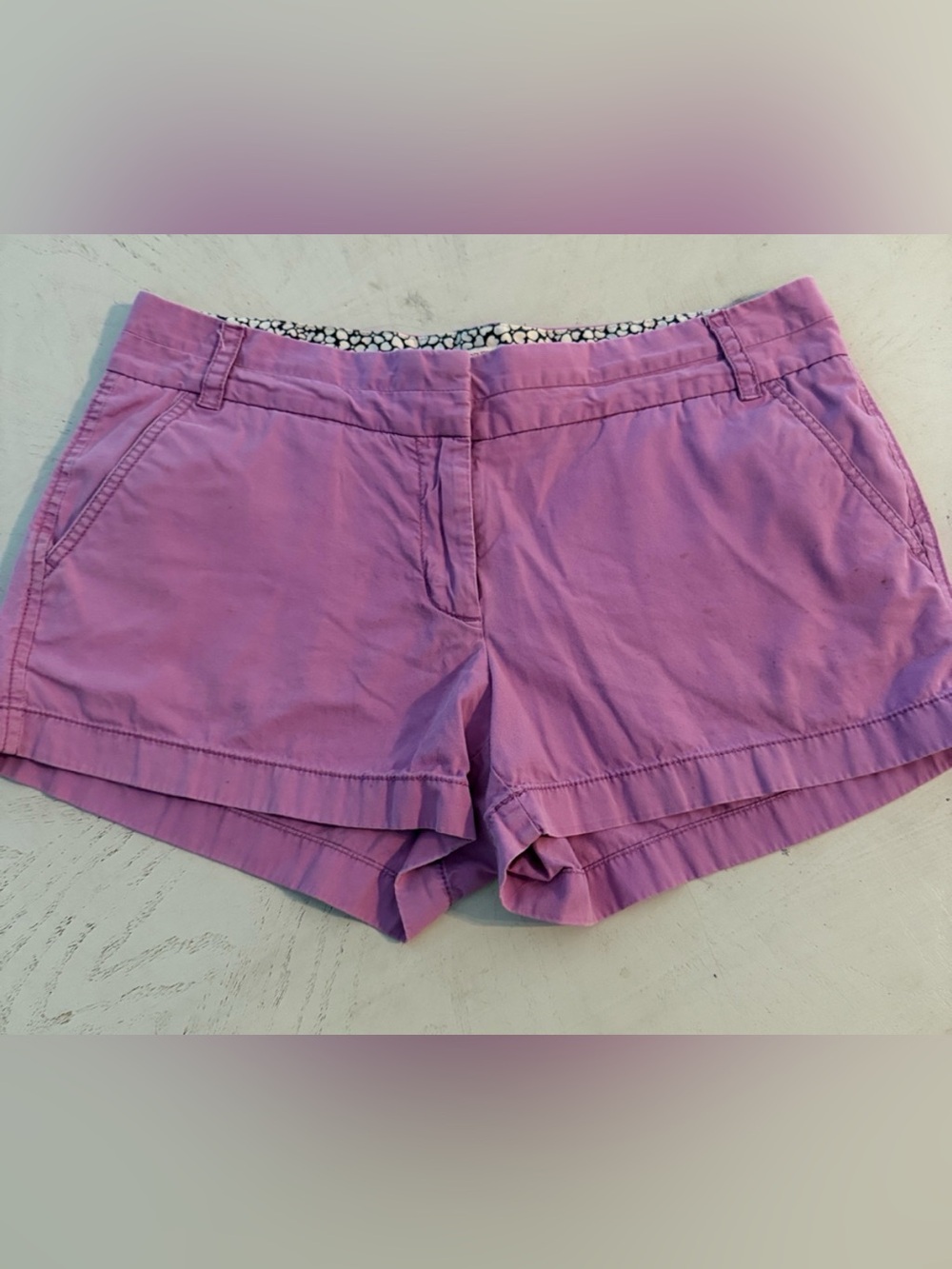 J. Crew Lavender Pink Cotton Chino Shorts Sz 8